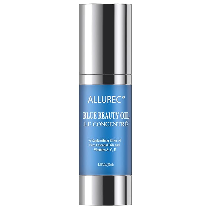 AllureC® Blue Beauty Oil Luxury Beauty Facial Moisturzing Oil for Face Lips Dry Skin Midnight Recovery Essential Oil Concentrate