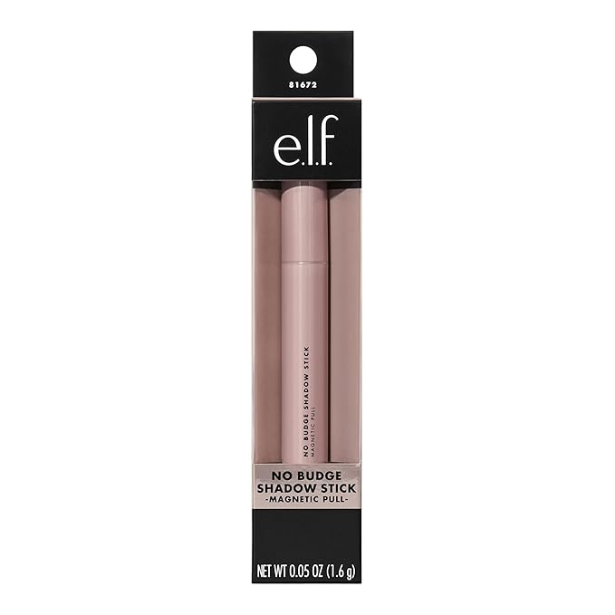 e.l.f. No Budge Shadow Stick, Longwear, Smudge-Proof Eyeshadow, Twist-up Design & Built-in Sharpener, Vegan & Cruelty-Free, Magnetic Pull