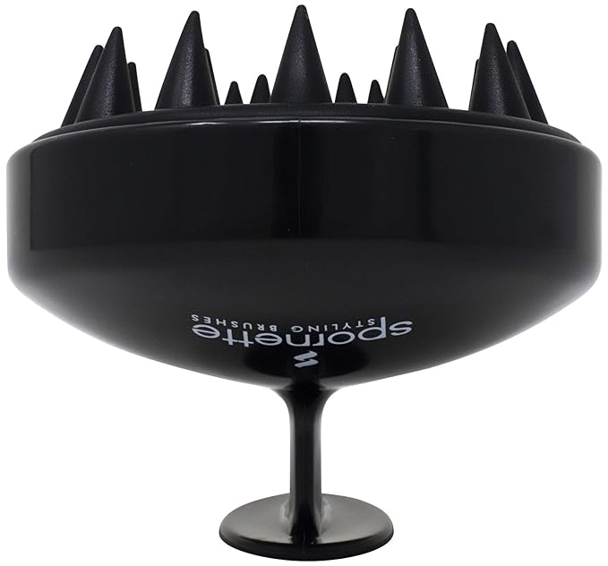 Spornette Scalp Massager Shampoo Brush Black