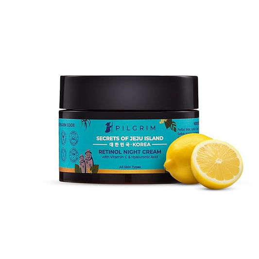 Korean Retinol Anti Aging Night Cream with Hyaluronic Acid & Vitamin C | wrinkle-free & radiant skin| Anti aging cream for oily & dry skin| For Men & Women|Korean Skin Care| 1.76 Oz (50gm)