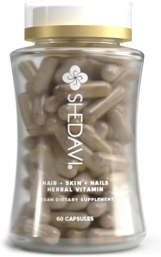 Iconic Natural Hair Vitamins for Fast Hair Growth - Pure Hair Supplements Formulated with Vitamins to Promote Thicker, Stronger Hair - Vegan Hair Care for Hair Loss - Non-GMO (60 Capsules)