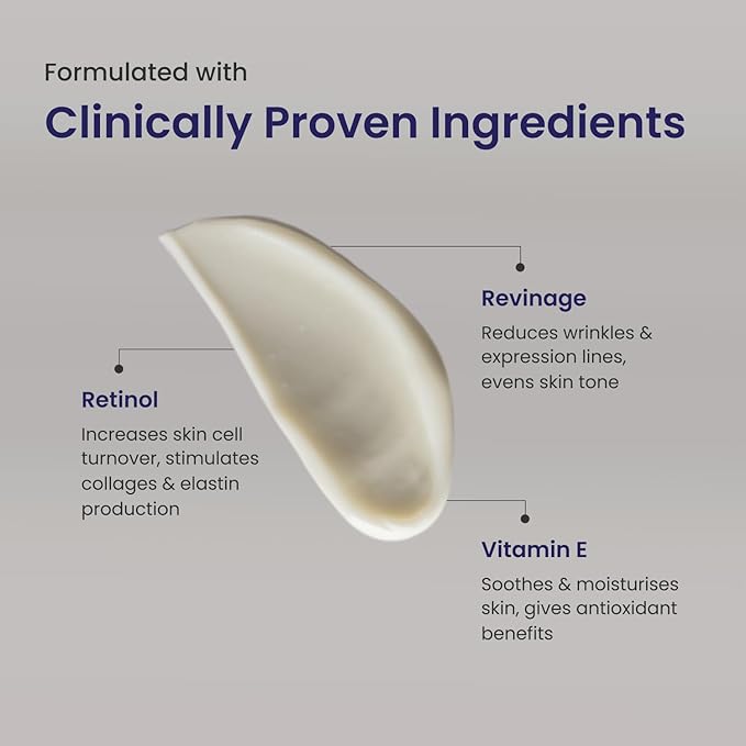 RE' EQUIL 0.5% Retinol Night Cream Makes Skin Youthful Smooth Prevents Fine Lines Wrinkles Unisex All Skin Types 30G