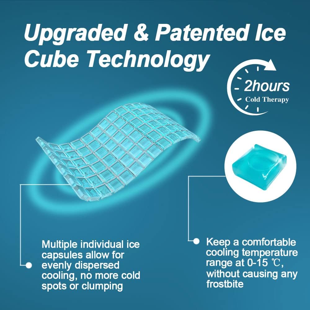 Ice Pack for Back Pain Relief, 2 Hours Long Lasting Cold Pack for Lower Back, Cold Therapy Flexible Ice Pack Wrap for Lumbar Pain, Sciatica, Coccyx, Swelling, Surgery