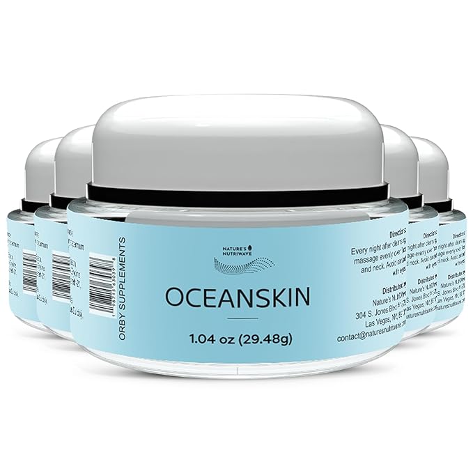 OceanSkin – Marine-Based Hydrating Face Cream with Pseudoalteromonas Ferment Extract – Lightweight & Nourishing – Non-GMO, GMP Certified, Made in USA, 6 Month Supply