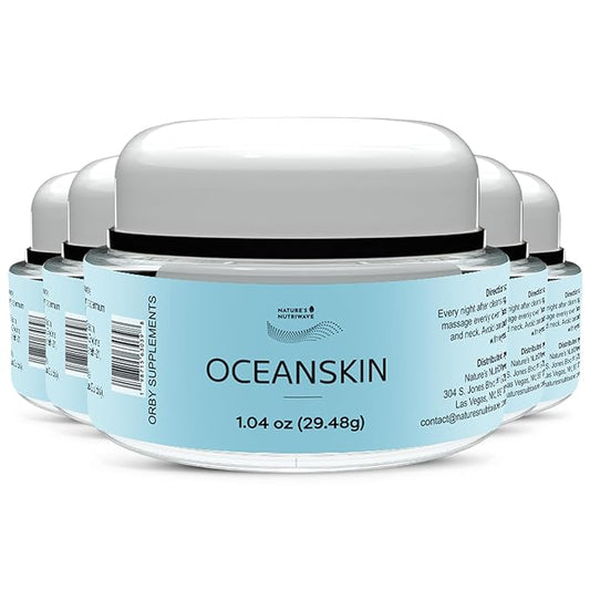 OceanSkin – Marine-Based Hydrating Face Cream with Pseudoalteromonas Ferment Extract – Lightweight & Nourishing – Non-GMO, GMP Certified, Made in USA, 6 Month Supply