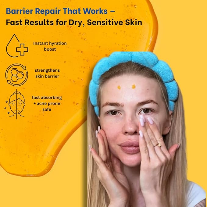 Hydroflora Barrier Repair Oil Gel – Lightweight Moisturizer for Dry, Sensitive Skin – Hydrating Face Oil with CoQ10 & Bakuchiol – Non-Comedogenic, Anti-Aging, Skin Barrier Support