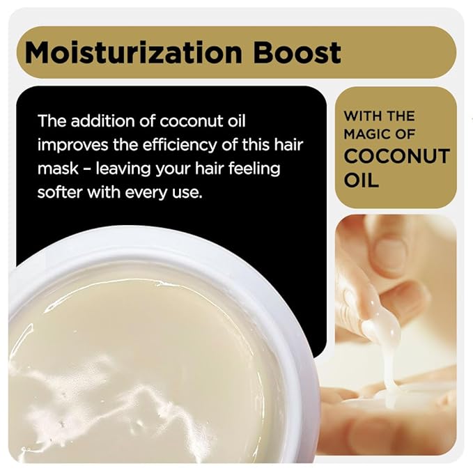 Herstyler Argan Oil Hair Mask - Hair Mask For Dry Damaged Hair and Growth - Deep Conditioning Argan Oil Har Mask - Curly Hair Mask for Limp Dull Hair - Anti-Frizz Hair Mask