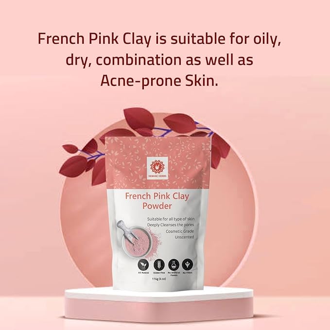 French Pink Clay Powder 114 g w/Serbian Blue Clay Powder 114 g w/Brazilian Purple Clay Powder 114 g