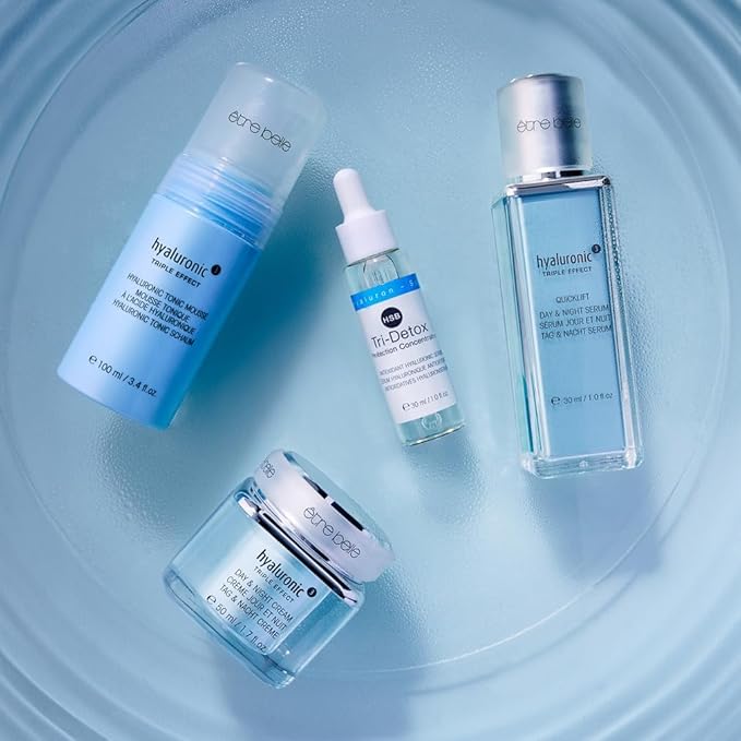 être belle Hyaluronic³ Day & Night Cream | Hyaluronic Acid Moisturizer Face Cream with Squalane, Jojoba, and Grape Seed Oil for All Skin Types | Hydrating, Firming & Plumping Face, 50 ml / 1.7 Fl Oz