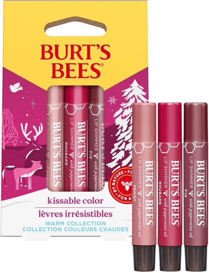 BURTS BEES Kissable Color Lip Shimmer Holiday Gift, 1 EA (Pack of 2)