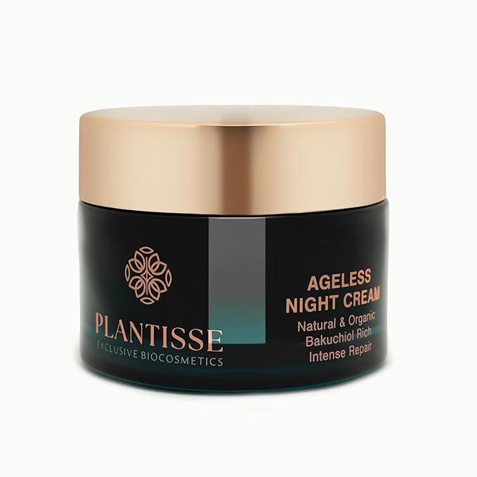 AGELESS NIGHT CREAM: Anti Aging Face Cream, Creme Riche, Hyaluronic Acid, Bakuchiol Retinol Alternative, Matrixyl 3000, Squalane, High And Low Molecular Weight Hyaluronic Acid.