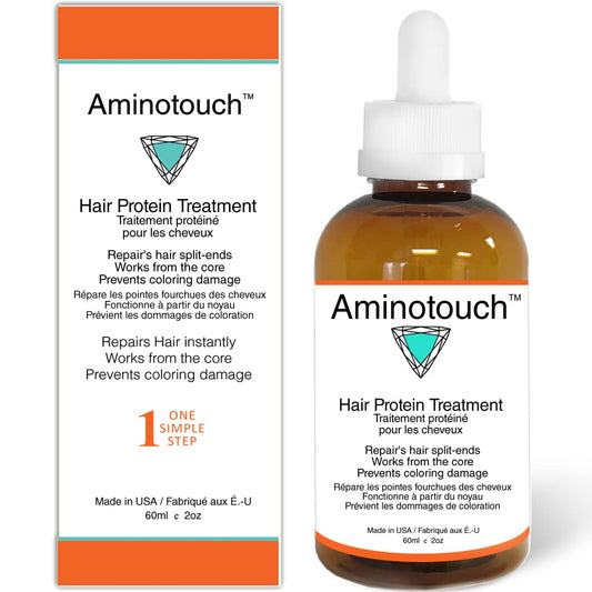 Aminotouch Natural Pure Protein Treatment - Collagen and Keratin Rescue Shot for Long Hair Growth, Damage Repair, Split Ends Prevention, and Hair Strengthening