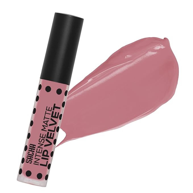 Sacha Cosmetics Intense Matte Lip Velvet Liquid Lipstick, Long-Lasting Velvet Matte Finish, 0.2 fl oz, Bounce On It