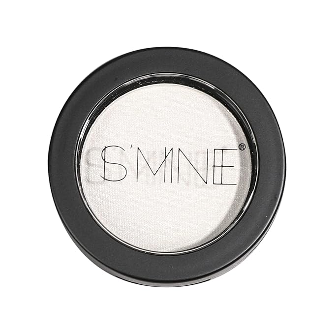 ISMINE Single Eyeshadow Powder Palette Shimmer Pearl White, High Pigment, Longwear Single White Eye Makeup for Day & Night (#01)