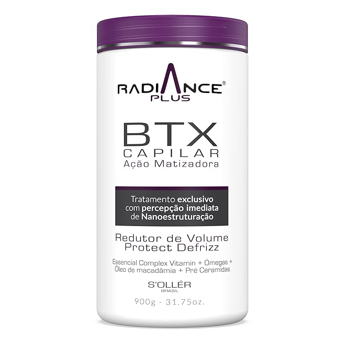 Hair Bottox Radiance Plus Volume Reductor, 900 g, Natural Thermal Mask Moisturizer with Hydrating Vitamin E, Omegas, and Nourishing Macadamia Oil, 31.75 oz.