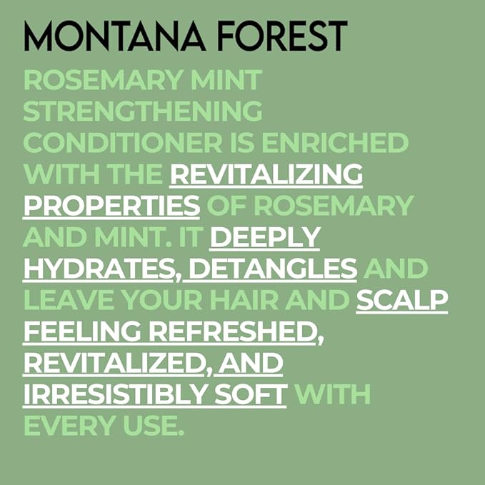 Rosemary Mint Strengthening Hair Mask - 12.84 fl oz | Botanical Infused Hair Treatment for Dry, Damaged | Natural Hair Care with Rosemary & Mint for Deep Conditioning and Vitality