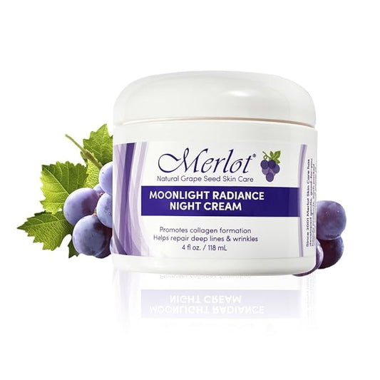 Merlot Moonlight Radiance Night Cream 4 oz lock in moisture overnight