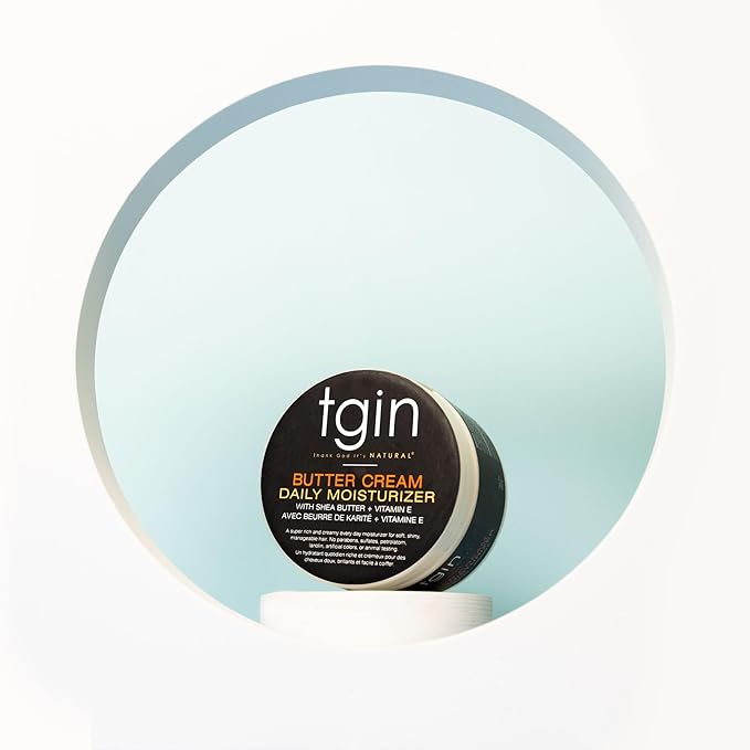 tgin Butter Cream Daily Moisturizer and Honey Miracle Hair Mask Duo for Curly, Coily and Wavy Hair, Rich Moisture and Deep Conditioning for Dry Hair, 12 oz (Set)