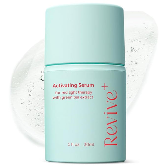 Red Light Therapy Activation Serum - Amplify Effects & Reduce Wrinkles with Hydrating Serum for Face - Green Tea Serum - Hydrating Face Serum Skin Care Routine - Hyaluronic Acid Serum for Face - 1oz