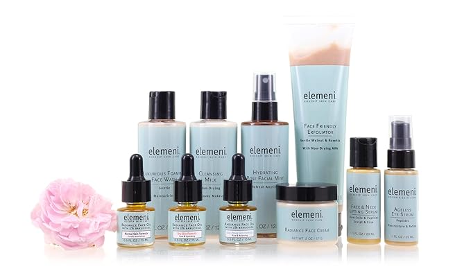 elemeni Radiance Face Oil for Normal Complexion, 0.5 fl oz, Authentic Rosehip Seed Oil Refines Fine Lines & Wrinkles with Natural Source Retinoic Acid, Pure Bulgarian Rose, Organic, Anti-Aging, Vegan