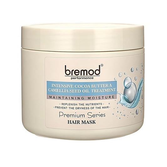 Cocoa Butter & Camellia Seed Oil Hair Mask Premium Intensive Treatment for Dry, Flat Hair Anti-Fall, Strengthens & Moisturizes, Boosts Elasticity 16.9 Fl Oz