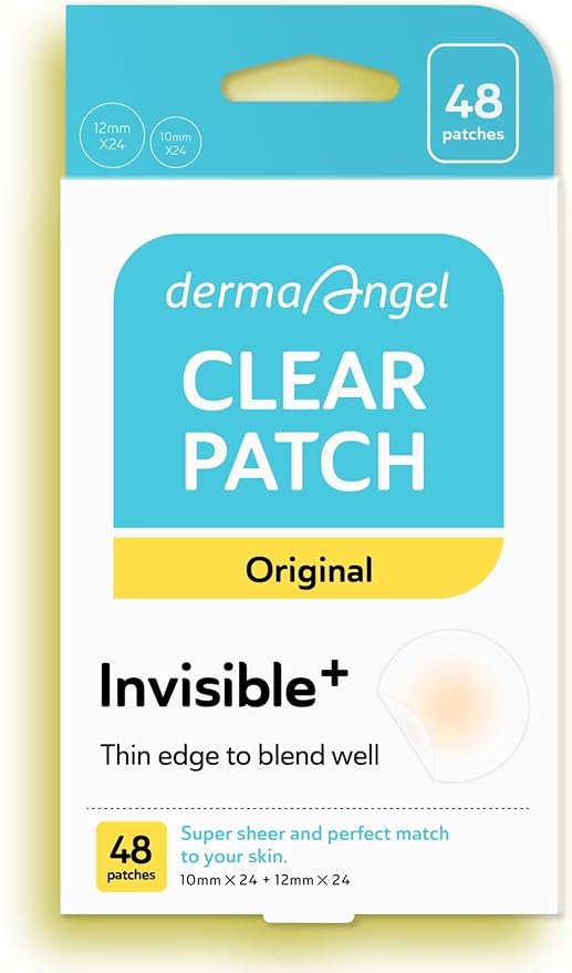 Ultra Invisible Acne Patches Pimple Patches Hydrocolloid Acne Patches Zit Patches Hydrocolloid Bandages Acne Spot Treatment - Day & Night Use 48 Pieces 2 Sizes