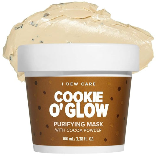 I DEW CARE Wash Off Face Mask - Cookie O' Glow | Hydrating and Purifying for Dry Skin with Cocoa Seed Butter, Korean Facial Mask Skin Care, 3.38 Oz