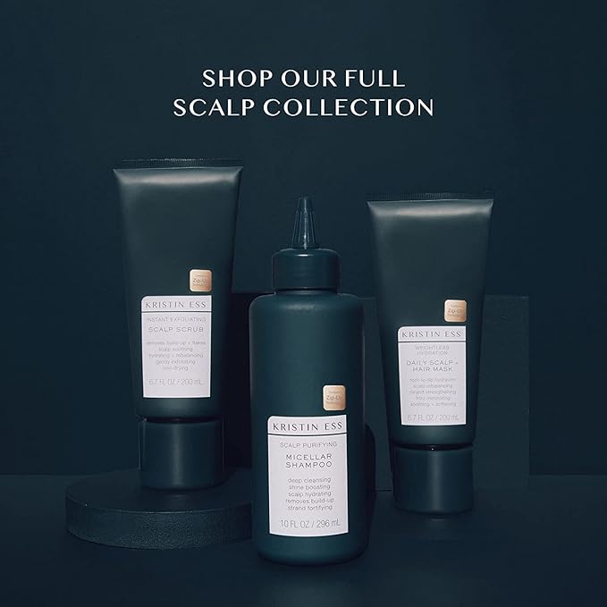 Kristin Ess Hair Weightless Hydration Daily Scalp + Hair Mask - Soothes Scalp, Hydrates Hair, Rebalancing Treatment, Frizz Minimizing, Vegan, Color & Keratin Safe, 6.7 fl oz