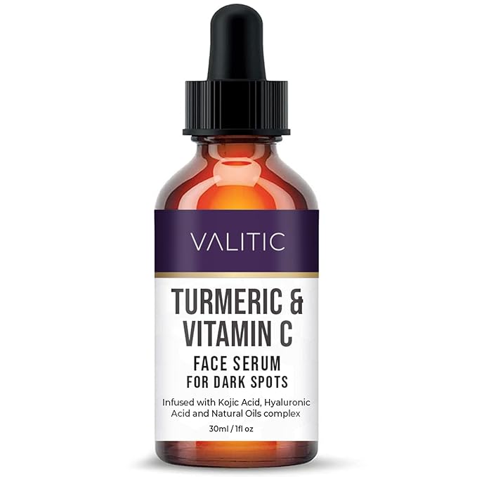 VALITIC Vitamin C Serum - Anti Aging and Dark Spot Remover for Face, Skin Care with Niacinamide, Hyaluronic Acid, Collagen, Kojic Acid, Turmeric - Brightening Face Serum 1 fl oz