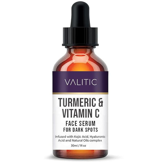 VALITIC Vitamin C Serum - Anti Aging and Dark Spot Remover for Face, Skin Care with Niacinamide, Hyaluronic Acid, Collagen, Kojic Acid, Turmeric - Brightening Face Serum 1 fl oz