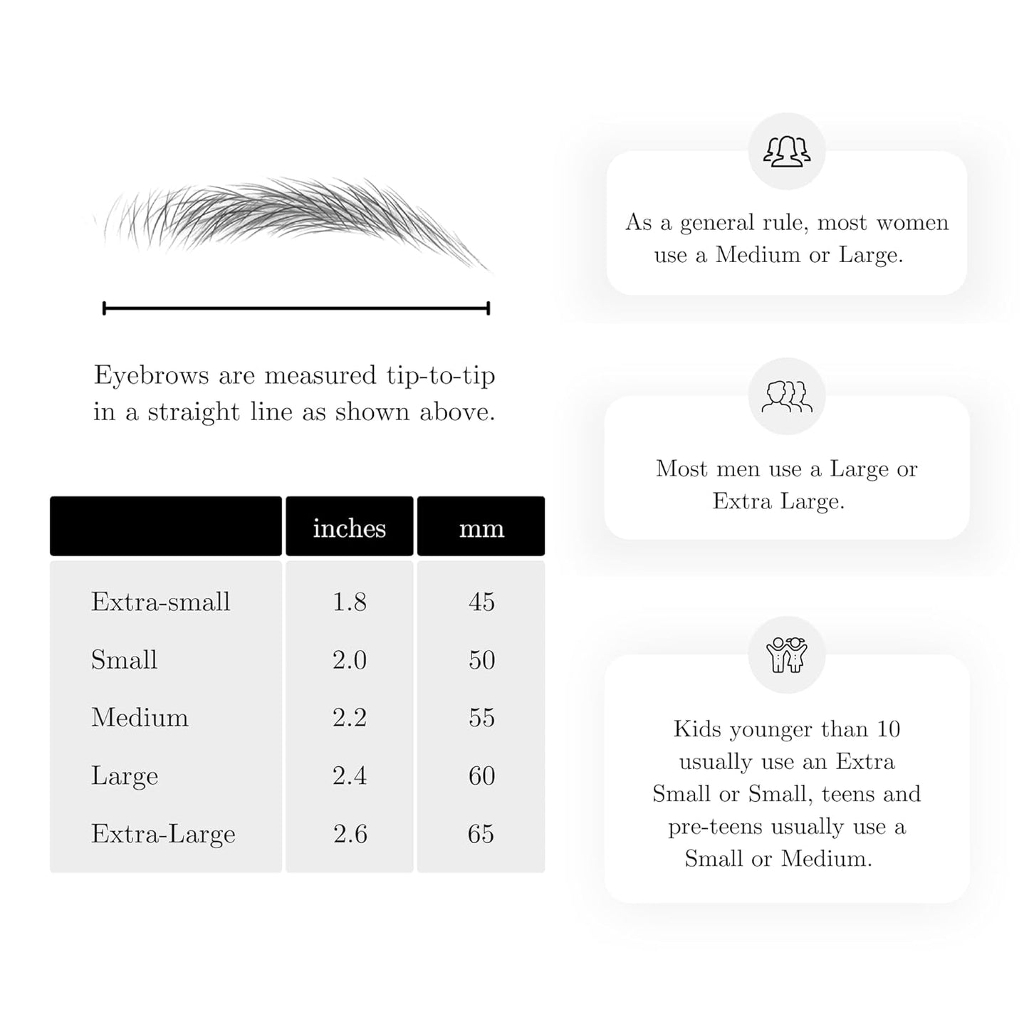 (10 pairs) Natural Gray Temporary Eyebrow Tattoo - Large Size - Waterproof & Smudgeproof - Everyday Brow Style Eyebrow Stickers - Sheet Lasts up to 30 Days - Won't Work on Existing Brows