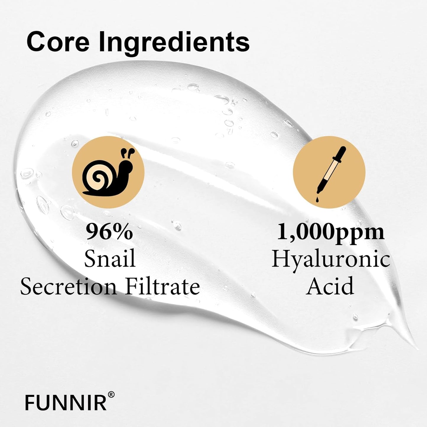 Snail Mucin 96% Essence 100ml, Hydrating Serum for Face with Snail Secretion Filtrate for Dull Skin, Skin care products for All Skin Types