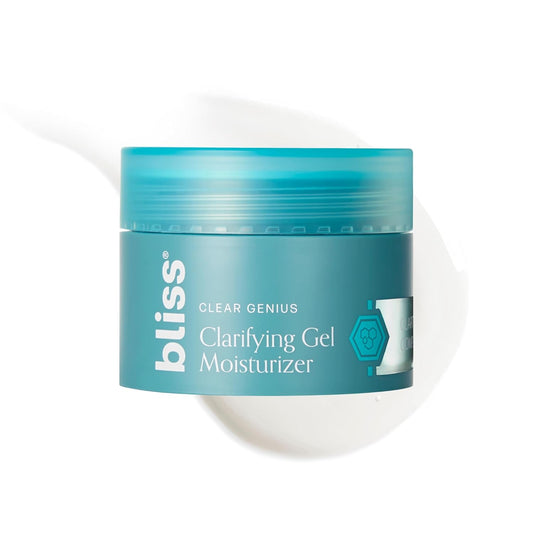 Bliss Clear Genius Clarifying Gel Moisturizer with CLARITY 5 Complex | Salicylic Acid, Niacinamide & Witch Hazel for Blemish-Prone Skin, 1.7 fl oz