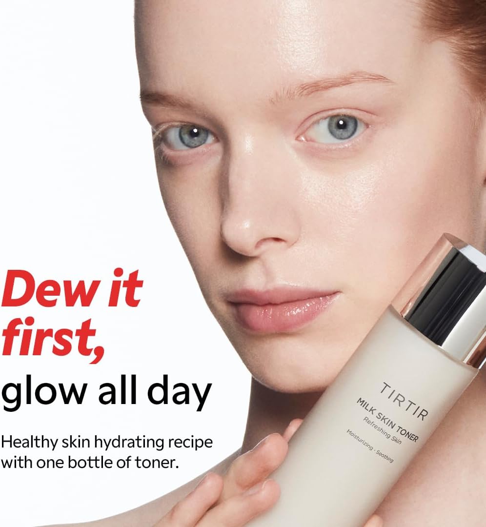 TIRTIR Milk Skin Rice Toner | Deep Moisturizing, Hydrating Toner for face, Niacinamide, Ceramide, Rice Bran Extract, Nature-Oriented Ingredients for Korean Skin Care, Vegan, 1.69 Fl Oz