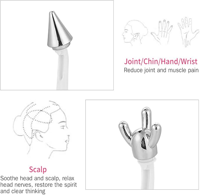 6 in 1 Electric Face Nose Massager, Body Wrinkle Tighten Skin Massage Tool