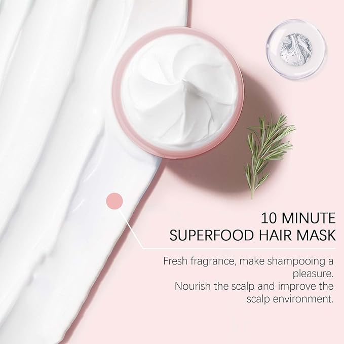 Hair Mask, 2PCS Minimalist Hair Mask for Growth and Thickness, Minute Vitamin-Infused Treatment for Moisturizing, Frizz Control, and Silky Smoothness - Promotes Growth and Strength