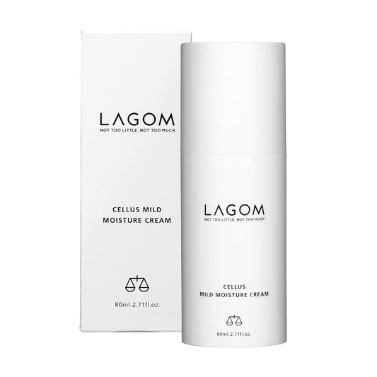 LAGOM Cellus Mild Moisture Cream with D-panthenol, Natural Moisturizer, Hypoallergenic, Fragrance-Free, Refreshing Herbal Face Lotion for Sensitive Skin 2.71 Fl Oz