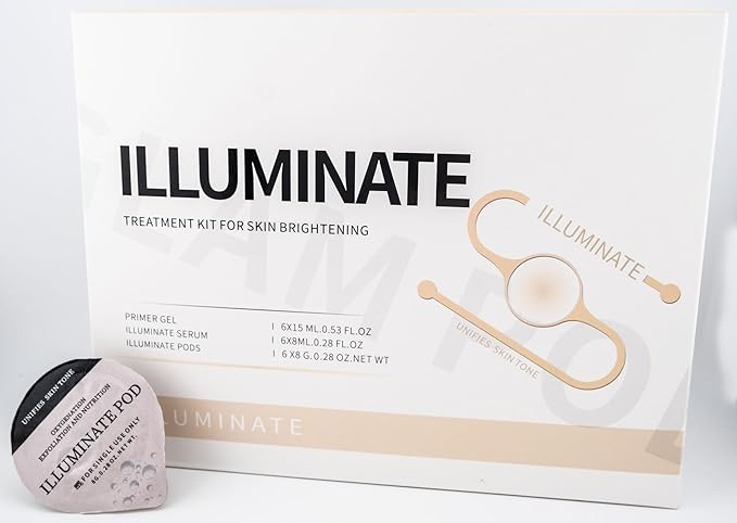 Illuminate - Oxygen Facial CO2 Therapy, Home Facial, 6 Pods + 6 Primer Gel + 6 Serum After Treatment (New Formula Less Foam)