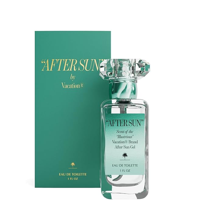 "AFTER SUN" Eau de Toilette by Vacation Sunscreen, Blends Notes of Classic Aloe Vera Gels, Fresh Tropical Perfume for Women & Men, Scent of Summer Nights, Travel Size, 1 Fl. Oz.