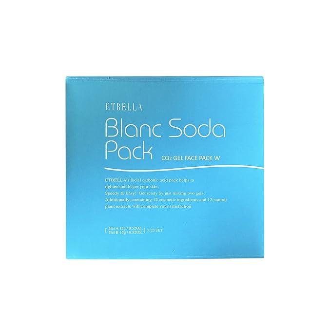 Elitzia CO2 Carboxy Gel Mask 1 box 20 bags Facial Care Skin Beauty ET1719 (Blue)