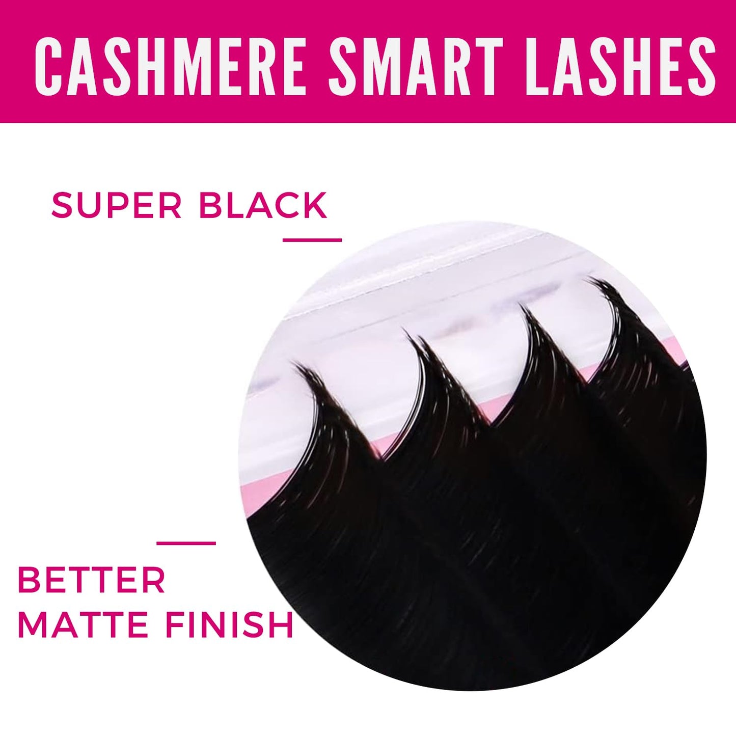VEYES INC Cashmere Smart Fan Lash Extensions 0.03 0.05 0.07 C/CC/D Curl 8-20mm Mixed & Single Length, Super Matte Black Volume Lashes, Professional Supplies for Lash Techs (0.05 D 8mm)