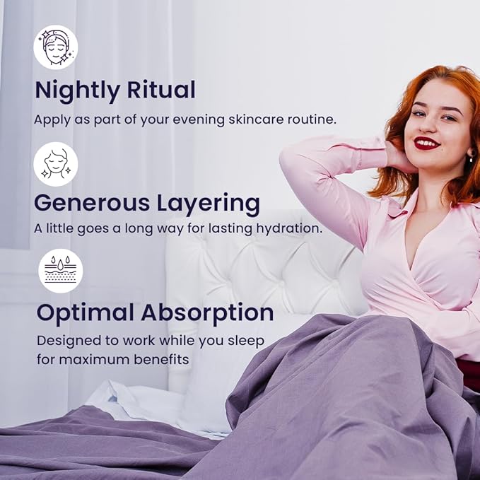 Starlite Radiance Night Cream | Intensive Hydration with Hyaluronic Acid, Vitamin E & Algae Extract | Anti-Aging & Revitalising | Deep Moisturizing for All Skin Types - 3.38 Oz