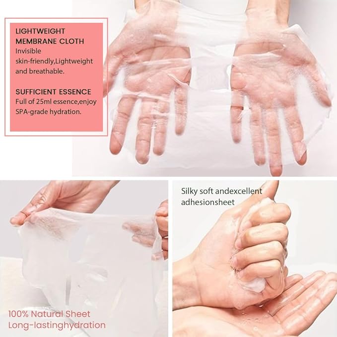 Face Masks Skincare,Facial Mask for Women Skin Care,Sheet Masks Beauty with Natural Ingredients,Birthday Party Spa Gift for Kids Teens Girls,Hydrate Nourish Soothe for All Skin Types 8 Pack