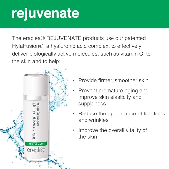 eraclea Detox-Oxygenating Reaffirming Mask, Oxygenating Treatment and Resurfacing Mask with Plant Stem Cells and Hyaluronic Acid to Restore Radiance and Visibly Reduce Signs of Aging (1 fl oz)