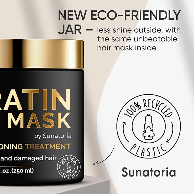SUNATORIA Keratin Hair Mask - Deep Conditioner for Dry Damaged Hair - Hydrates, Repairs, Nourishes - Keratin Hair Treatment - Deep Conditioning Hair Mask - Keratina Mascarilla Para el Cabello