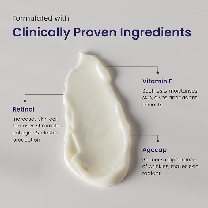 RE' EQUIL 0.3% Retinol Night Cream, Improves Skin Texture, Reduces Acne, Unisex, For All Skin Types, 30G