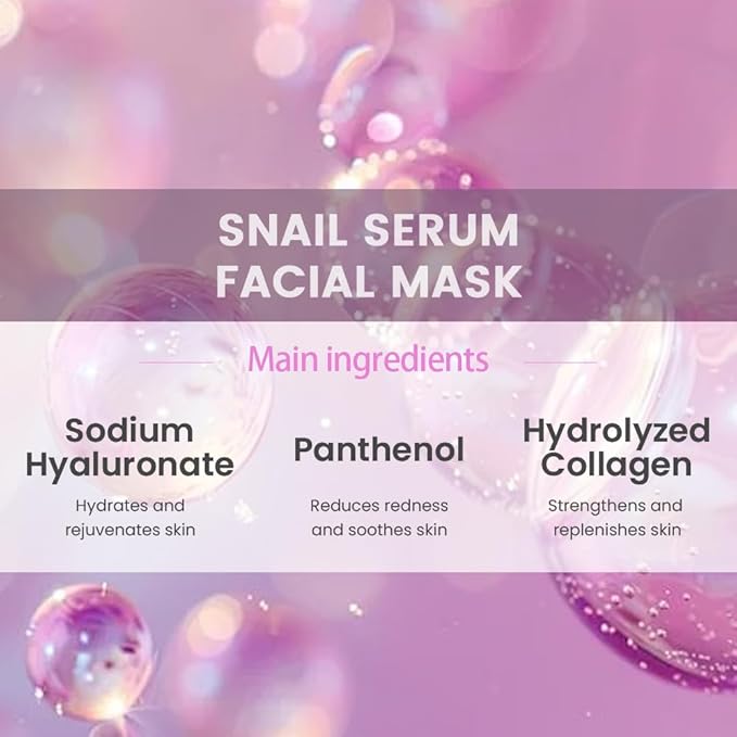 Face Sheet Mask Skincare,Hydrating Spa Face Mask For Sensitive Skin,Moisturize,Nourish for All Skin Types,Natural Skin Care Spa Face Mask for Women Men Girls,Pack of 6