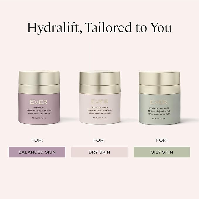 EVER Hydralift Rich Moisturizer (Normal Skin) - Increases skin's ability to retain moisture by 70% - Clinically proven to reduce the top 10 signs of aging - Made in the USA - 1.7oz/50ml