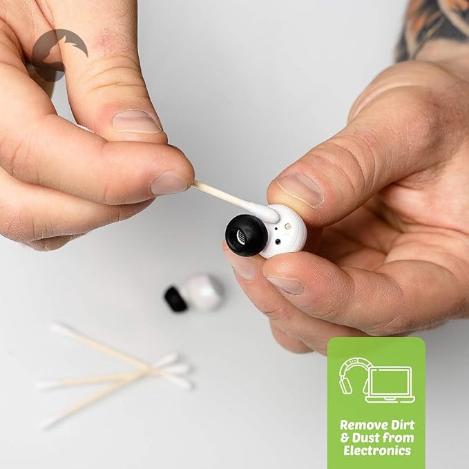 Bamboo Cotton Swabs 2000 Count | Eco-Friendly & Pure Cotton Buds | Double Tipped Sticks | 100% Plant-Based & Natural | Perfect for Makeup & Nail Applications, Arts & Crafts, Removing Dust & Dirt…