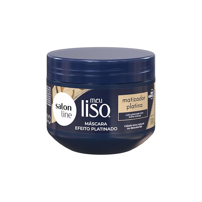 Salon Line - Linha Meu Liso (Matizador) - Mascara Platina 300 Gr - (My Straight (Brassiness) - Platinum Mask Net 10.58 Oz)